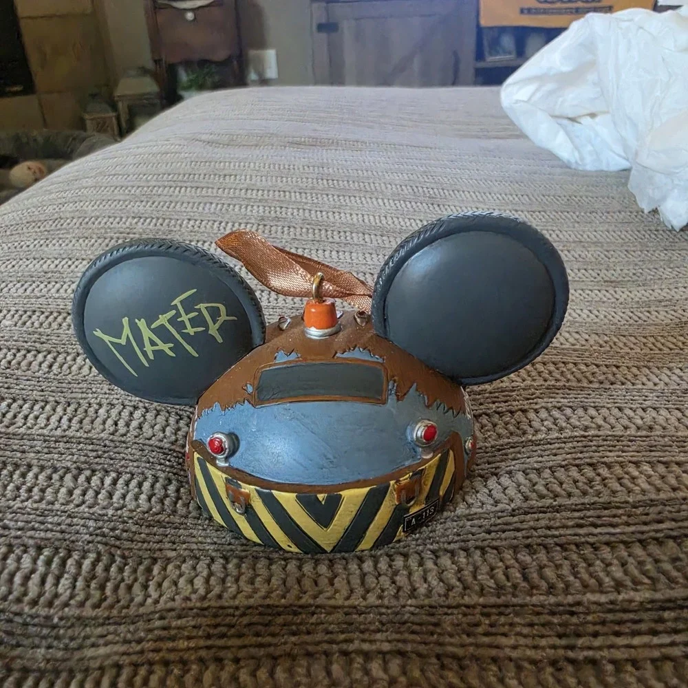 Disney Parks Pixar Cars Tow Mater Mickey Ear Hat Christmas Ornament – Limited Ed